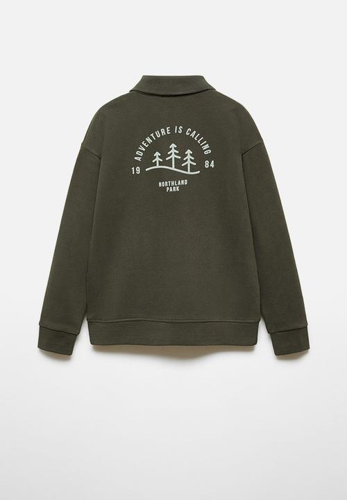 MANGO - Sweatshirt nature - dark green