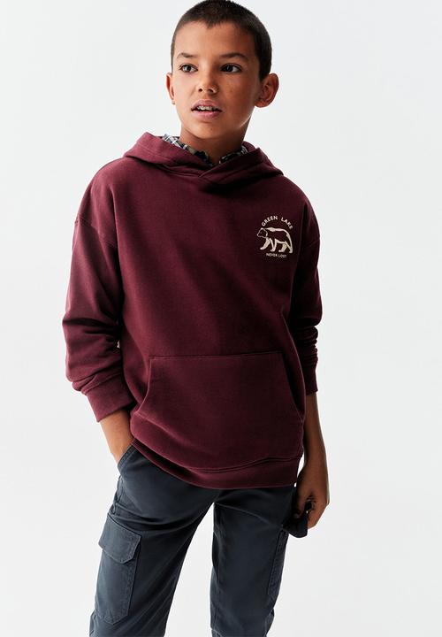 MANGO - Sweatshirt wine - bordeaux