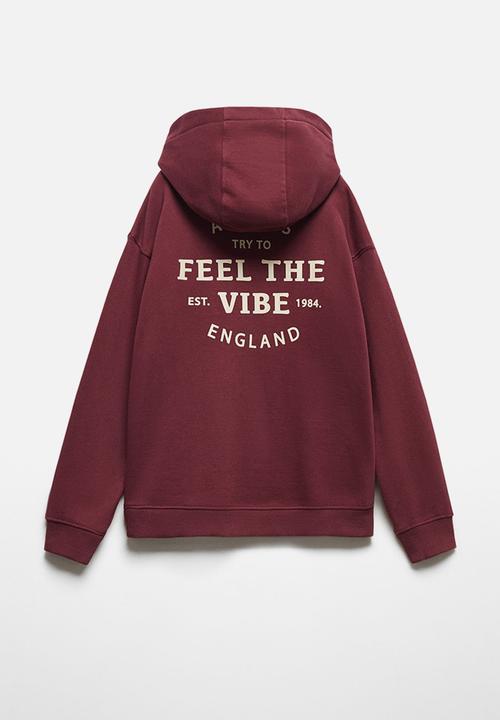MANGO - Sweatshirt wine - bordeaux