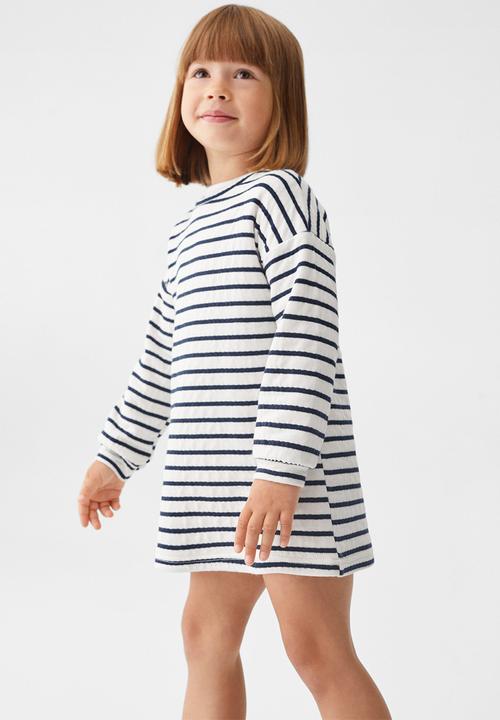 MANGO - Dress stripesb - navy