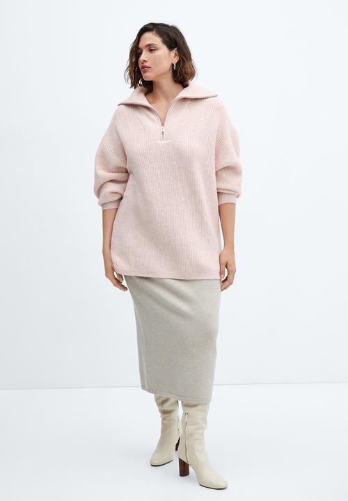MANGO - Plus sweater canet - light pastel pink