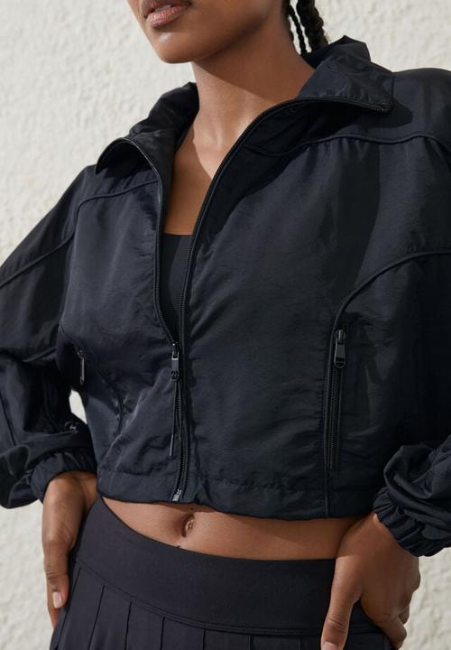 Cotton On - Cropped contrast anorak - black