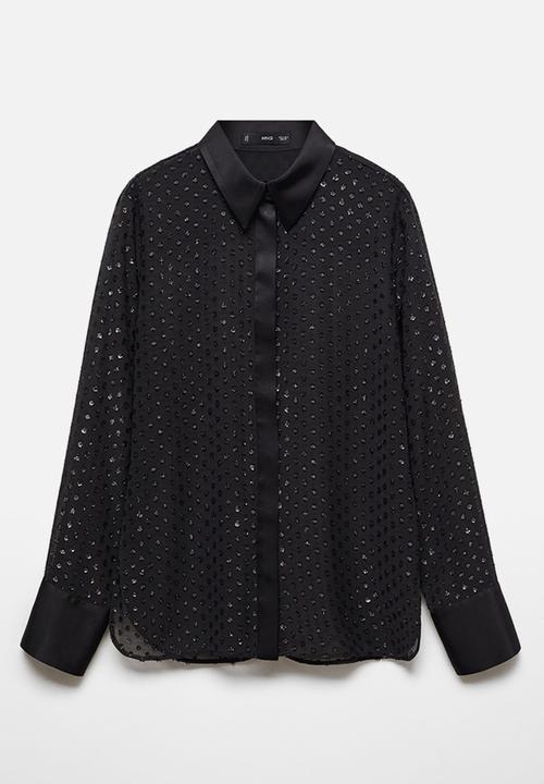 MANGO - Plus shirt glin - black