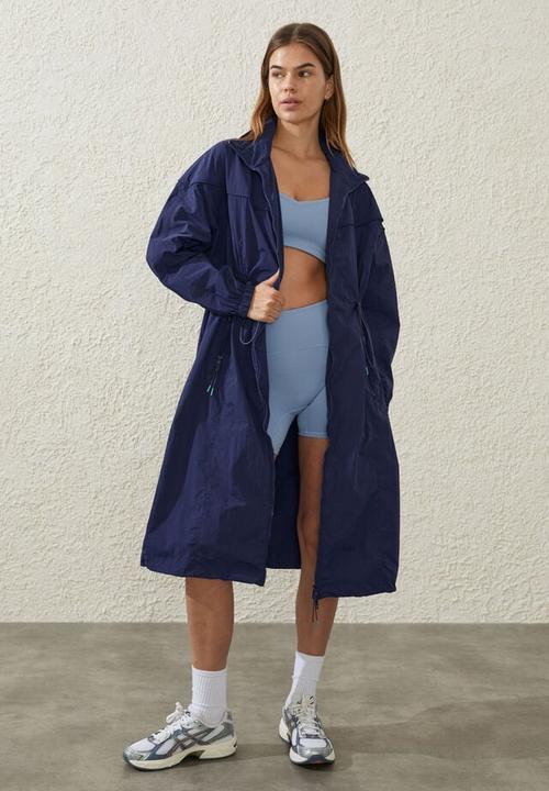 Cotton On - Longline anorak - quiet sky