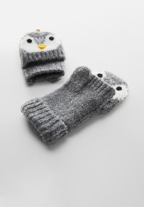 MANGO - Gloves pingum - grey