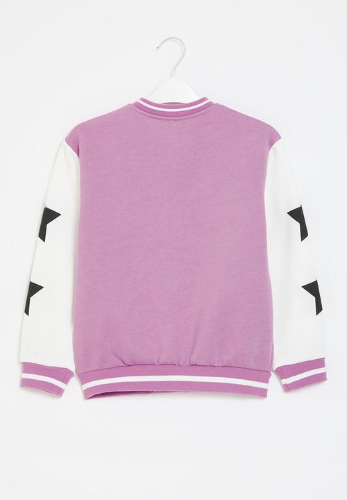 Pop Candy - Baseball jacket - lilac & white