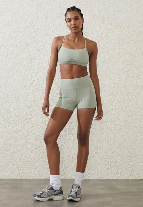 Cotton On - Ultra luxe mesh shortie short - green cloud