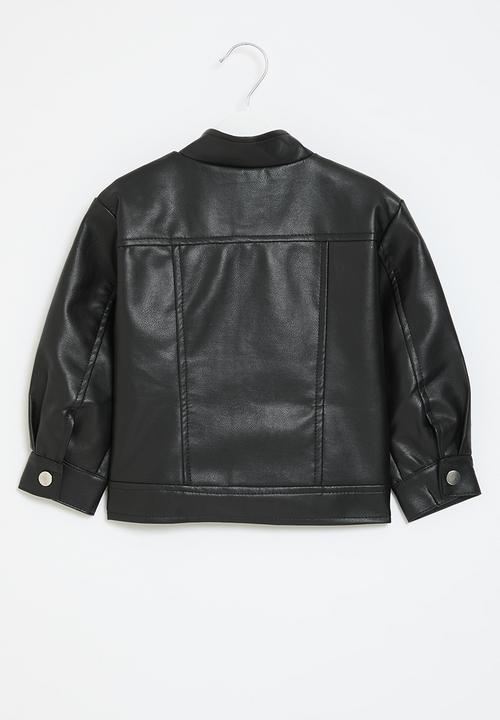 Pop Candy - Faux leather jacket - black