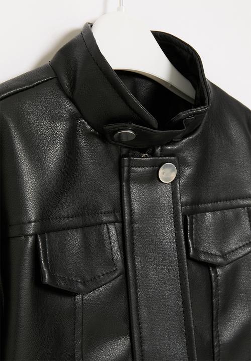 Pop Candy - Faux leather jacket - black