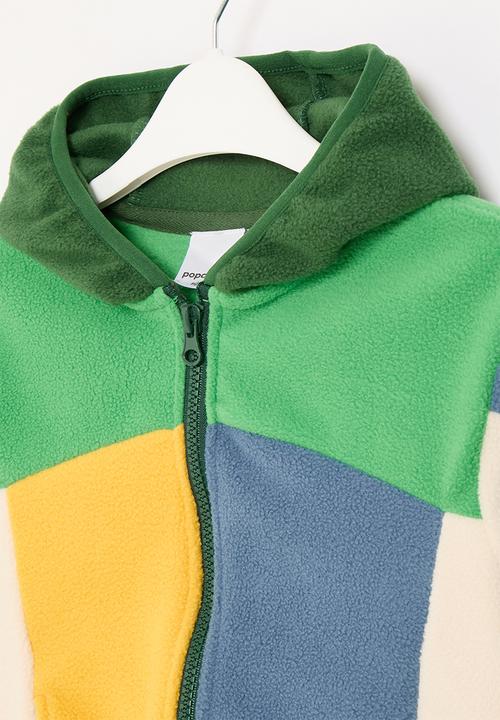 Pop Candy - Colour block hoody - ecru multi