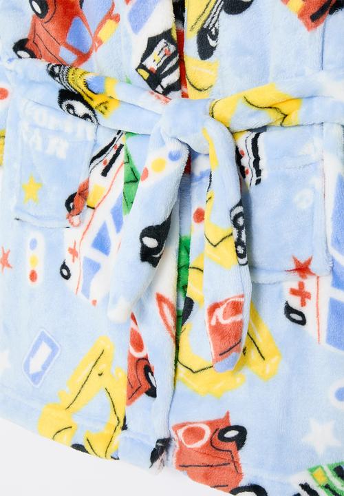 Pop Candy - Printed hooded gown - blue