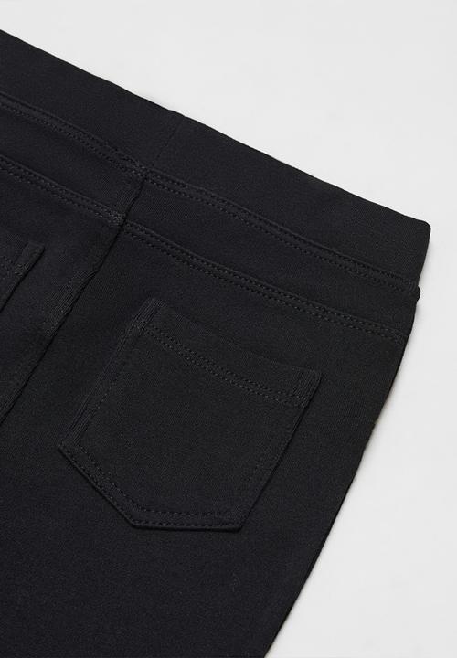 MANGO - Leggings terry - black