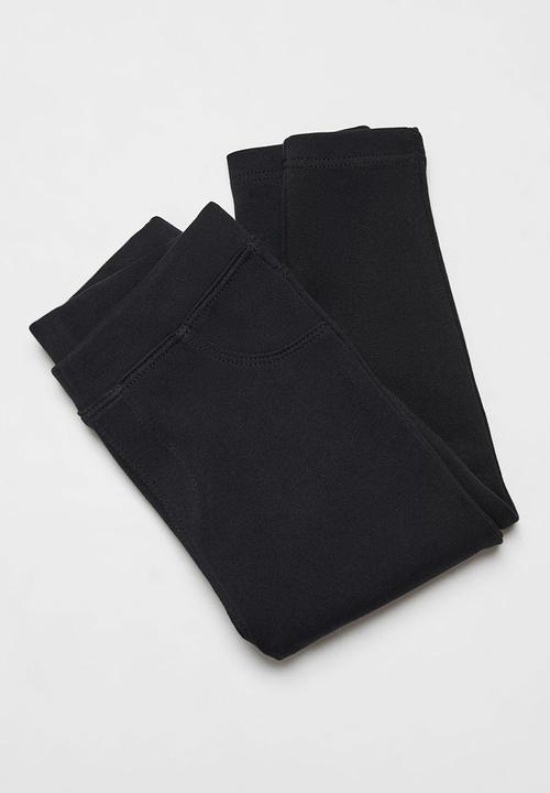 MANGO - Leggings terry - black