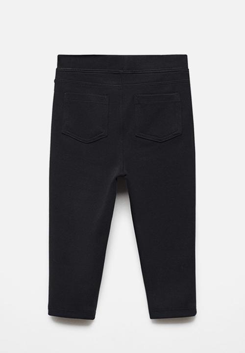 MANGO - Leggings terry - black