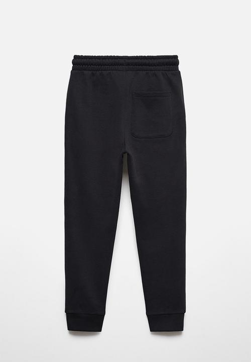 MANGO - Trousers warm - black