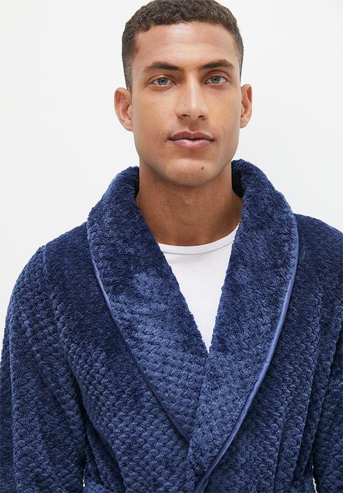 basicthread - Plush robe - navy
