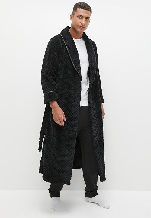 basicthread - Plush robe - black