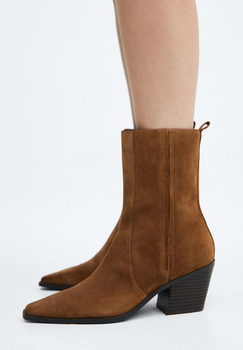 MANGO - Stretchy1 ankle boot - medium brown