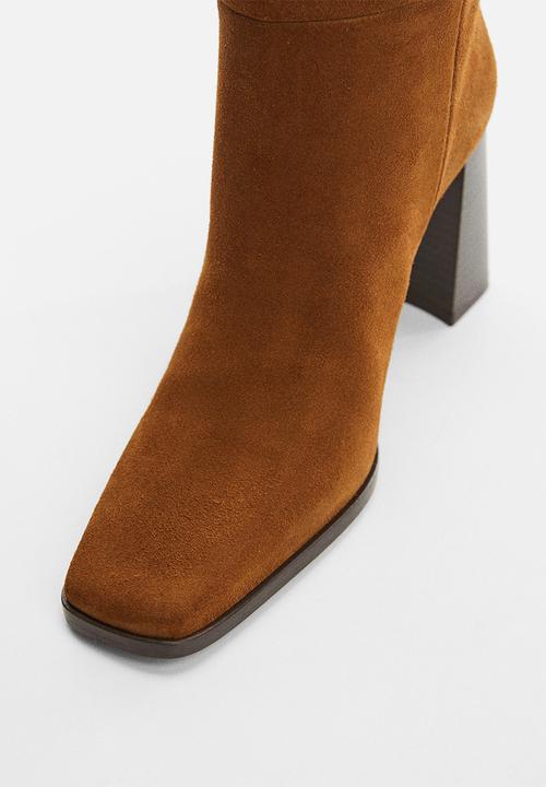 MANGO - Jockey mid calf boot - medium brown