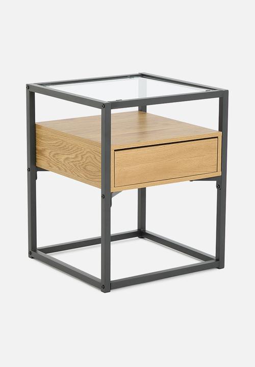 Sixth Floor - Madden bedside table - natural & black