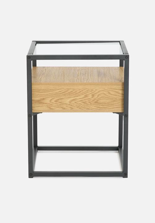 Sixth Floor - Madden bedside table - natural & black