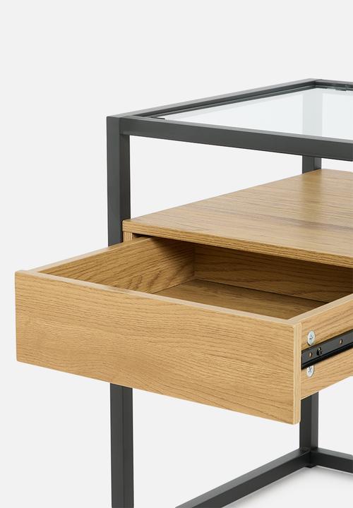 Sixth Floor - Madden bedside table - natural & black