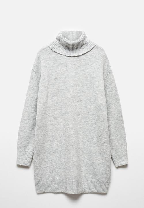 MANGO - Dress taldora - light pastel grey