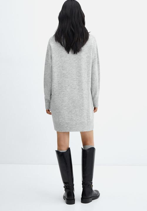 MANGO - Dress taldora - light pastel grey