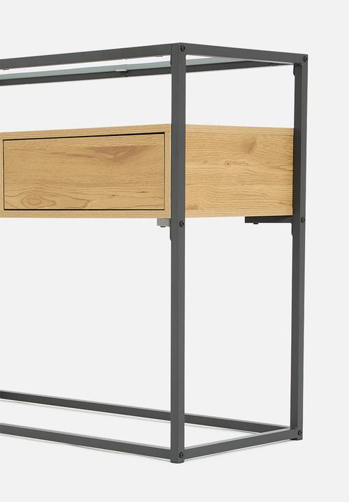 Sixth Floor - Madden console table - natural & black