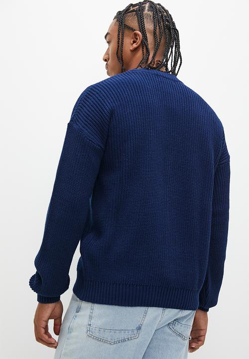 STYLE REPUBLIC - Chunky preppy cardigan - navy