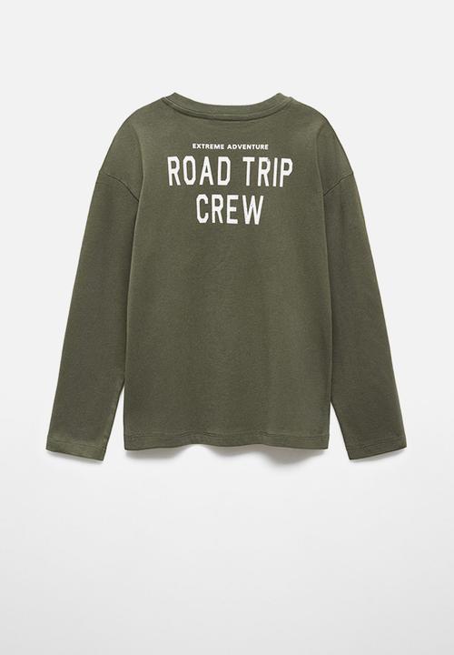 MANGO - T-shirt midwest - dark green