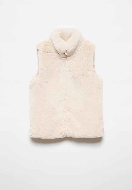 MANGO - Waistcoat canela - beige