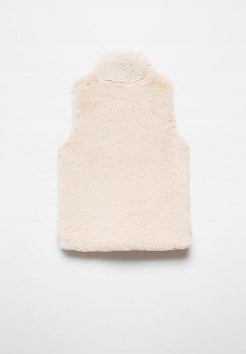 MANGO - Waistcoat canela - beige
