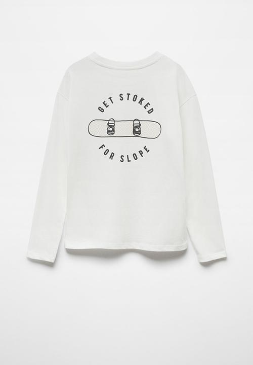 MANGO - T-shirt limits - offwhite