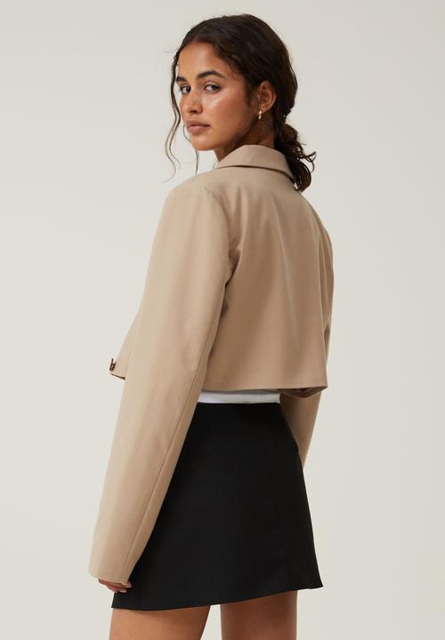 Cotton On - Wrap suiting mini skirt - black
