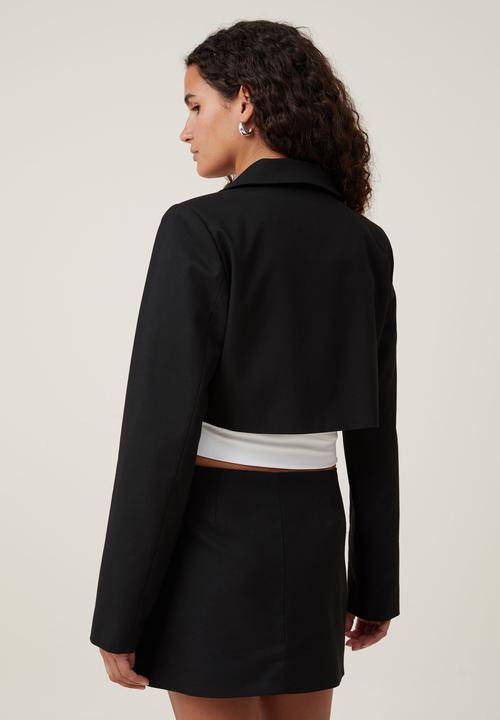 Cotton On - Cropped blazer - black