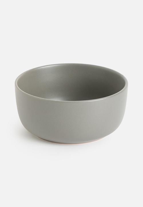 Excellent Houseware - Emble stoneware cereal bowl  of 4 - grey