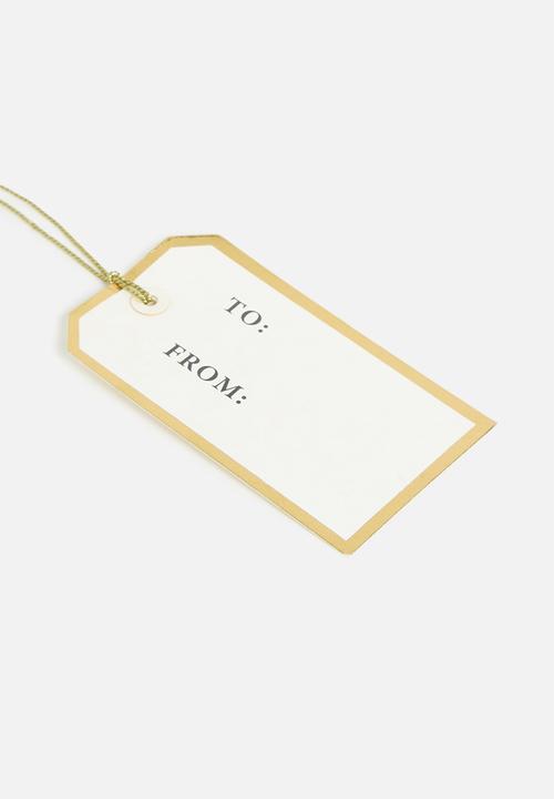 H&M - 5-pack gift tags - gold