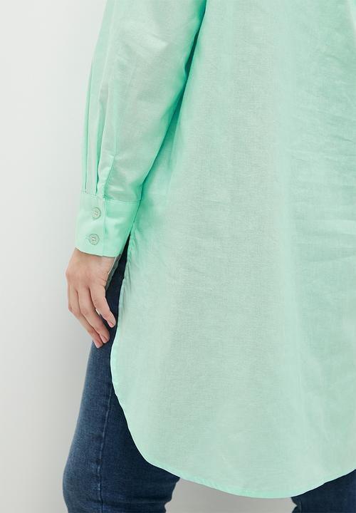 edit - Linen blend shirt - mint