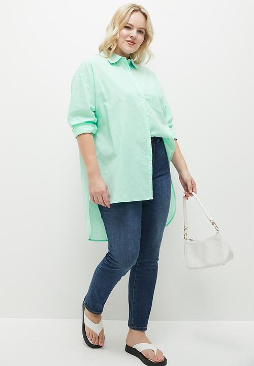 edit - Linen blend shirt - mint