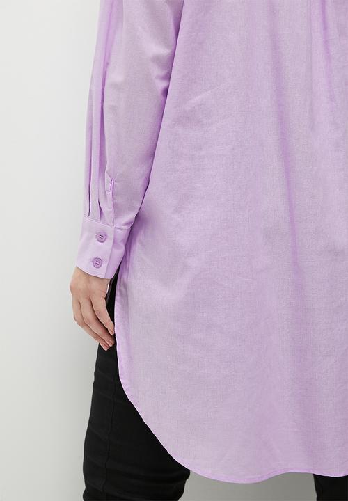 edit - Linen blend shirt - lilac