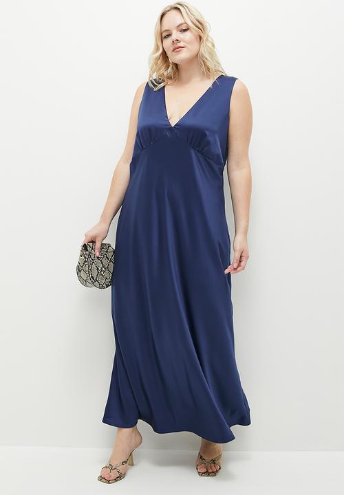 edit - Empire maxi slip dress - navy.