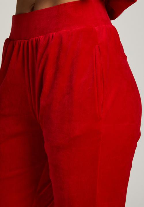 Hunkemoller - Jogger slim velours - goji berry