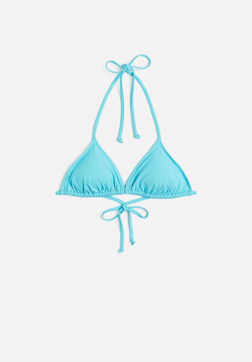 H&M - Padded triangle bikini top - turquoise