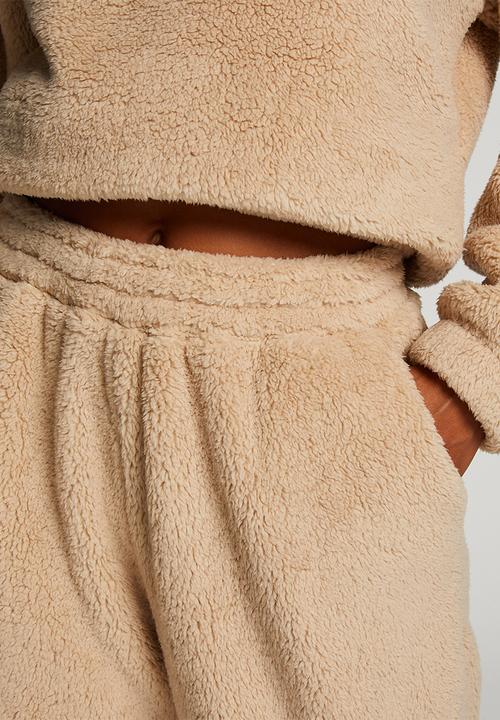 Hunkemoller - Jogger Fleece Snuggle - sand