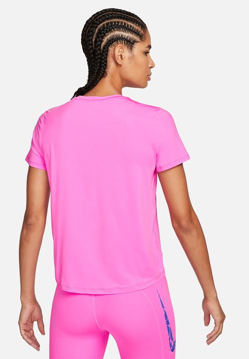 Nike - W Nk one swoosh hbr df short sleeve top - playful pink/hyper royal