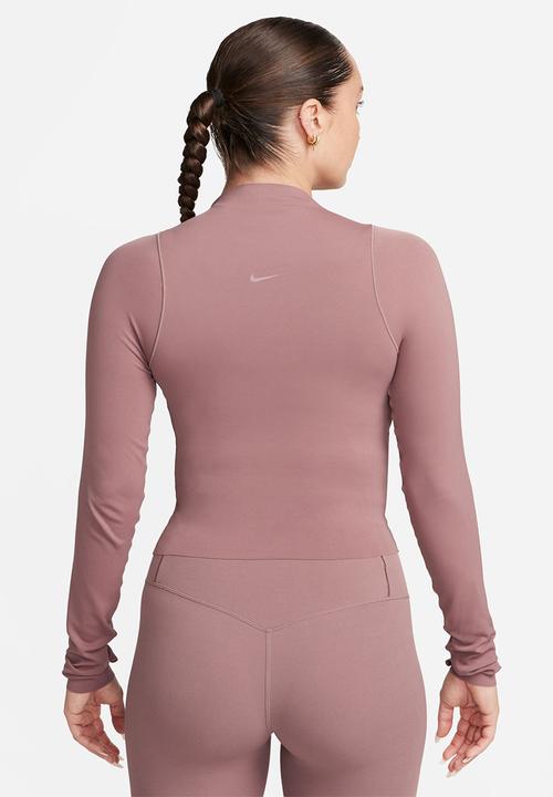 Nike - W nk inf df long sleeve top - smokey mauve/white