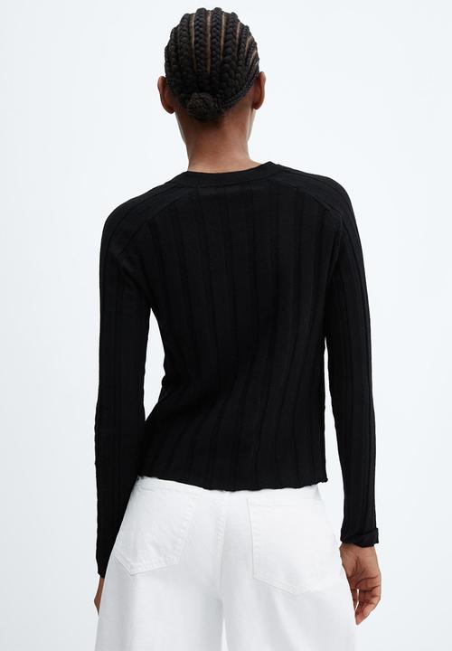 MANGO - Cardigan flurry - black