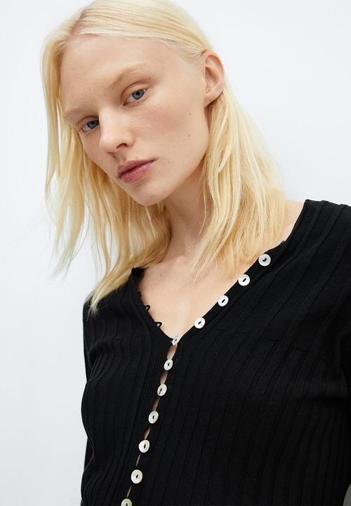 MANGO - Cardigan rikki - black