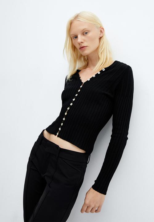 MANGO - Cardigan rikki - black